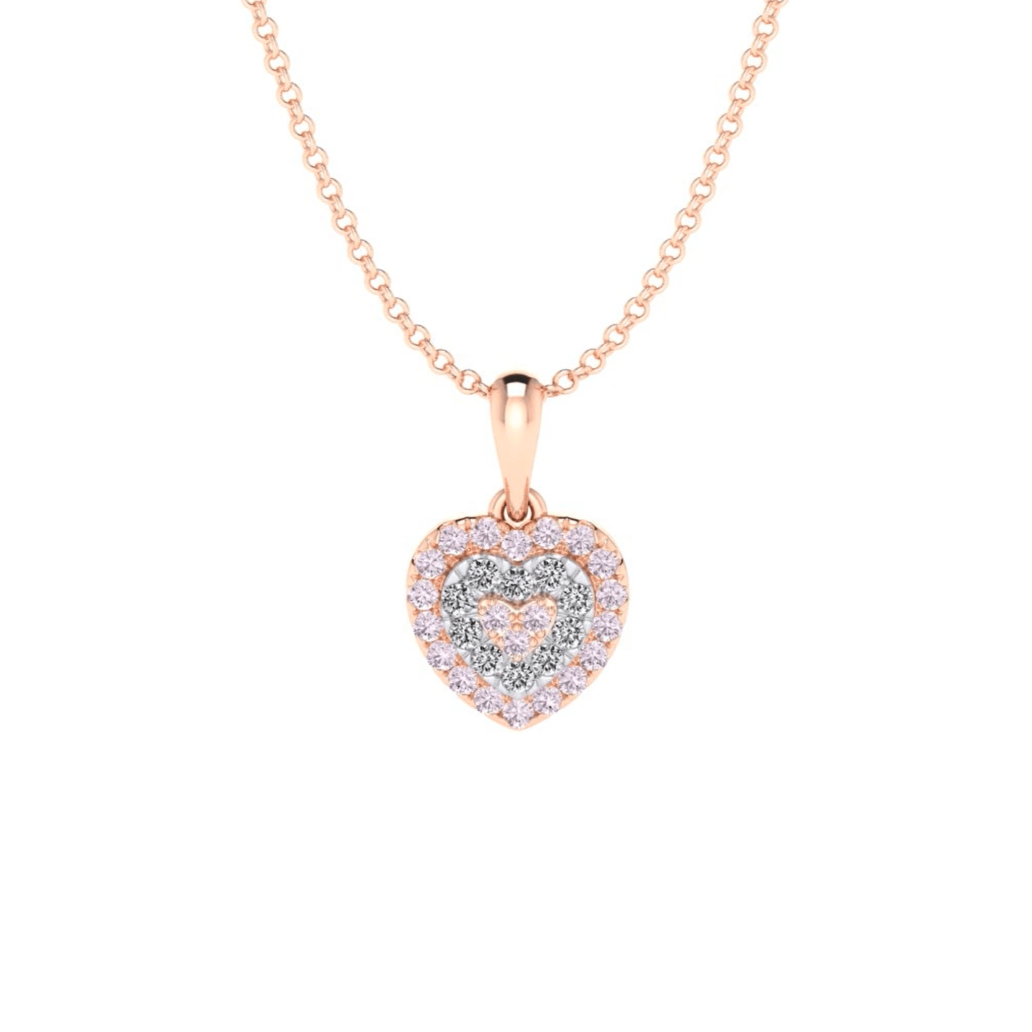 Eminence Pinks Diamond Heart Pendant - Rosendorff Diamond Jewellers